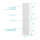 Colonne de salle de bain Blanc neige suspendu - Hauteur 120 cm - 2 Portes - LEON Aurlane - LAV982 