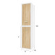 Colonne de salle de bain scandinave blanc à suspendre 151x35x24 - NORDIK NATURLIG Aurlane - LAV487 