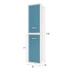 Colonne de salle de bain scandinave blanc à suspendre H150xP25xL35 cm NORDIK VATTEN Aurlane - LAV485 