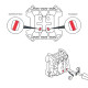 Commande double interrupteur ou poussoir plexo complet saillie anthracite (069775l) 