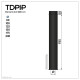 Lot de 3 tdpi1000 conduit double paroi isolé polycombustible longueur 100 cm    noir   ø150 