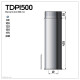 Tdpi500 conduit double paroi isolé polycombustible longueur 50 cm    inox   ø200 - à l'unité 