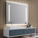 Miroir éclairage led de salle de bain deka avec interrupteur tactile et anti-buée - 120x80cm 