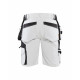 Short peintre stretch 4D Blanc/Gris-Foncé 10881645 - Taille au choix 