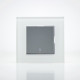 Plaque de finition verre blanc 1 poste 84x87x10mm 