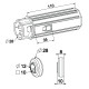 Embout d'axe pour tube octogonal 40 mm crabot femelle avec roulement 