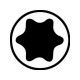 Embout pour vis TORX® 1/4'', 25 mm de long, diamanté avec zone de Bi-torsion, Dimensions : T 30 