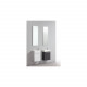 Ensemble meuble salle de bains  lave mains wc gris foncé laqué 