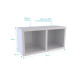 Etagère murale 40x20x20cm blanche de rangement 2 emplacements - PERSONALYZ DUO Aurlane - LAV423 