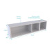 Etagère murale 80x20x20cm blanche de rangement 3 emplacements - PERSONALYZ TRIPLO Aurlane - LAV424 