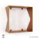 Etagère murale cube échancrée DECO-GEM Agate. L.30 x H.30 x P.15 cm Marron