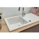 Evier céramique à encastrer Lingot XS Blanc Sarreguemines - 1 cuve avec égouttoir 