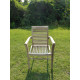Dima fauteuil empilable en teck massif brut 