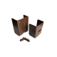 Fixation descente alu d'eau pluviales rectangulaire - Couleur au choix RAL 8017 - Brun chocolat