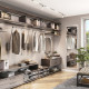 Penderie rabattable pour armoire Hang mural, 600-830, Chromé, Acier et Plastique 