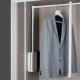 Emuca Penderie rabattable pour armoire Sling, 600 - 830, Plastique blanc, Acier et Plastique 