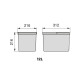 Kit de bacs de tri sélectif pour tiroirs de cuisine Recycle hauteur 216mm, 2x12litres, Plastique gris anthracite 