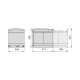 Poubelle de recyclage pour fixation inférieure et extraction automatique dans caisson de cuisine 1x16litres 2x7,5litres, Plastique gris 