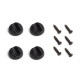 Lot de 4 pieds Hairpin de 3 fils par table, hauteur 710mm, Acier, Peint en noir 