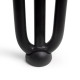 Lot de 4 pieds Hairpin de 3 fils par table, hauteur 710mm, Acier, Peint en noir 