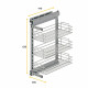 Chariot extractible TitaneStar avec fermeture amortie, module 400mm, acier, gris anthracite 