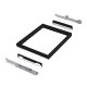 Kit de organiser de tiroirs et cadre coulissant soft close pour armoires, réglable, module 800mm, Noir texturé et Gris pierre 