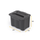 Poubelle de recyclage pour suspendre la porte et collecter les déchets Recyclage, 1 x bac de 5 litres, avec couvercle, Plastique gris anthracite 