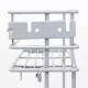 Porte-bouteilles latéral extractible Supra avec fermeture amortie, module 150mm, Acier, Peint aluminium 