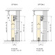 Kit de quincaillerie pour porte coulissante en bois Wall à fermeture souple, Acier et Aluminium et Plastique 