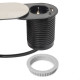 Multiconnecteur Vertikal Flat 60, diamètre 60mm, 1 x prise Schuko, 1 x USB Type A, 1 x USB Type C, Acier et Plastique, Acier inoxydable 