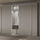 Miroir extractible pour armoires et dressings Quartz, pivotant à 180°, 1.000x300mm, Aluminium, verre et acier, Titane 