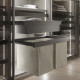 Panier pour armoires et dressings Quartz, 418x320x400mm, Acier et Tissu, Titane 