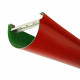 Gouttière aluminium demi-ronde 2 mètres développé 270 Rouge-Carmin