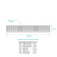 Grille linéaire en aluminium 69.5x11x0.2cm pour receveur - GRID LINE - MOON Aurlane - Couleur au choix 