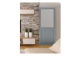 Porte coulissante modèle athena style atelier en enrobe gris clair largeur 83 + rail alu bandeau alu + 2 coquilles posees 