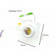 Mini-spot encastrable led cob 3w 45 carré orientable au choix 