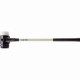 Marteau de frappeur HALDER SIMPLEX Caoutchouc chargé / superplastique avec boîtier en fonte malléable renforcée et manche en fibre de verre - D=80 mm - 3727.081 
