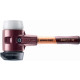 Maillet halder simplex caoutchouc chargé, avec pied intégré / superplastique, avec boîtier en fonte malléable et manche en bois de haute qualité - d=80 mm - manche extra-court - 3027.282 