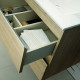 Ensemble meuble de salle de bain 70cm simple vasque + colonne de rangement - bambou (chêne clair) 