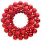 Couronne de Noël 45 cm polystyrène - Couleur au choix Rouge