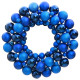 Couronne de Noël 45 cm polystyrène - Couleur au choix Bleu
