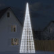 Arbre de Noël lumineux sur mât de drapeau 3000 LED - Couleur d'éclairage et hauteur au choix 