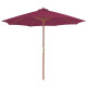 Parasol d'extérieur avec mât en bois 300 cm - Couleur au choix 