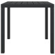 Table de jardin Noir Aluminium et WPC - Dimension au choix 80 x 80 x 74
