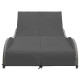 Chaise longue avec coussin résine tressée anthracite - Nombre de places au choix 2 places