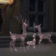 Famille de rennes de décoration Acrylique 300 LED - Couleur d'éclairage au choix Blanc chaud