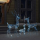 Famille de rennes de décoration Acrylique 300 LED - Couleur d'éclairage au choix Blanc froid