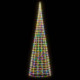 Arbre de Noël lumineux sur mât de drapeau 3000 LED - Couleur d'éclairage et hauteur au choix Multicolore