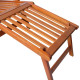 Chaise de terrasse avec repose-pied Bois d'acacia solide 