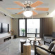Ventilateur de plafond orné avec lumière 82 cm - Couleur au choix 
